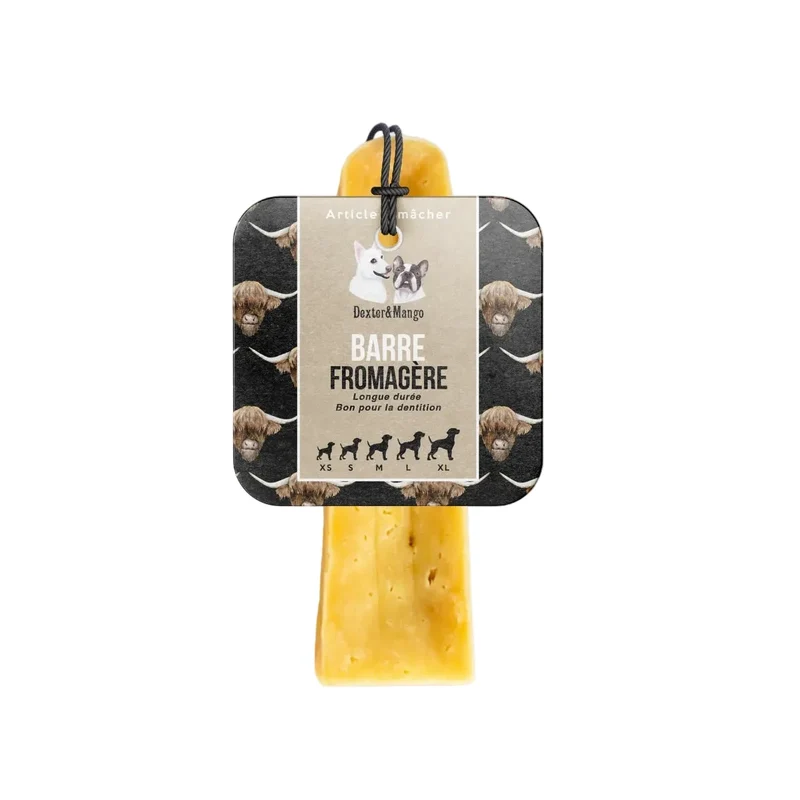 Barre de mastication naturelle pour chien - Modèle BARRE FROMAGERE