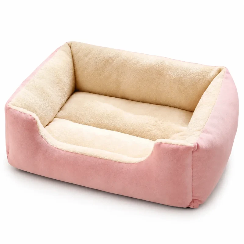 Panier Chat Rectangulaire Molleton Bord Haut