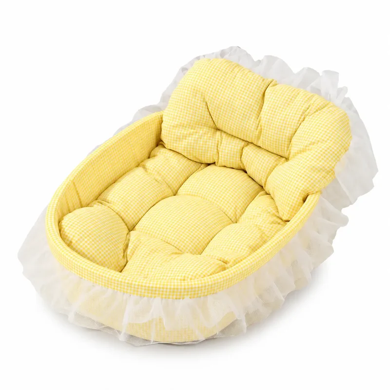 Panier Chat Douillet à Bordure Tulle