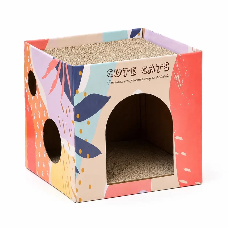 Maison en Carton à Gratter pour Chat
