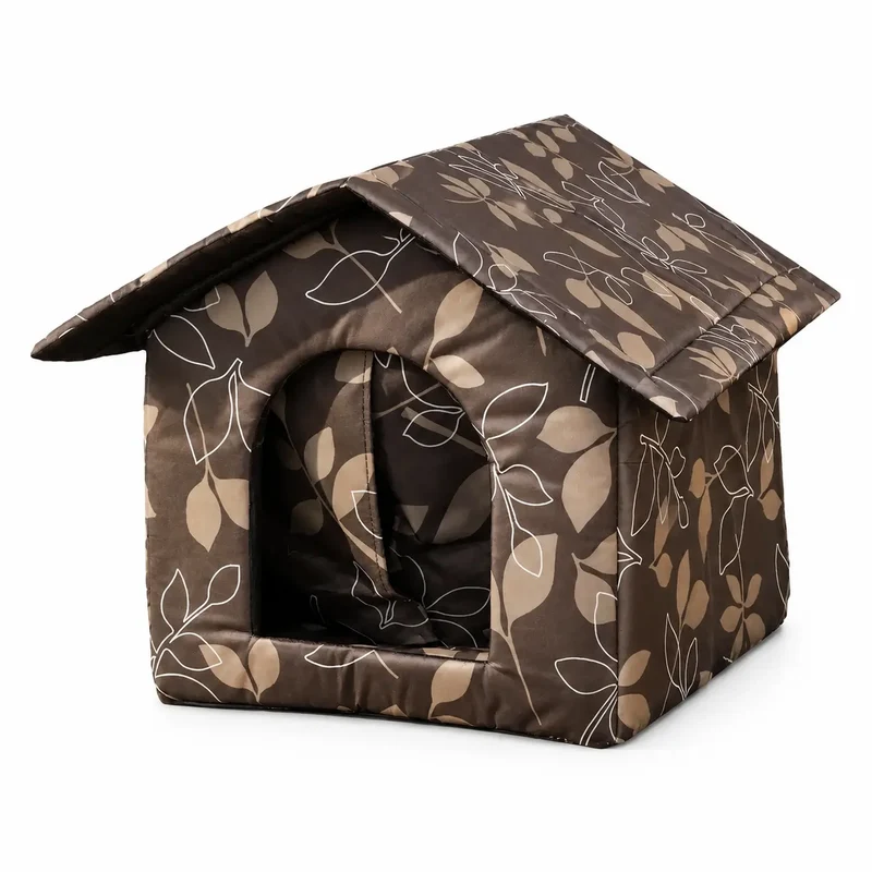 Abri pour Chat Extérieur Imprimé Camouflage Feuilles