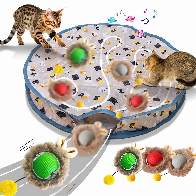 Tapis de Jeu Chat Électronique à Motif Chats