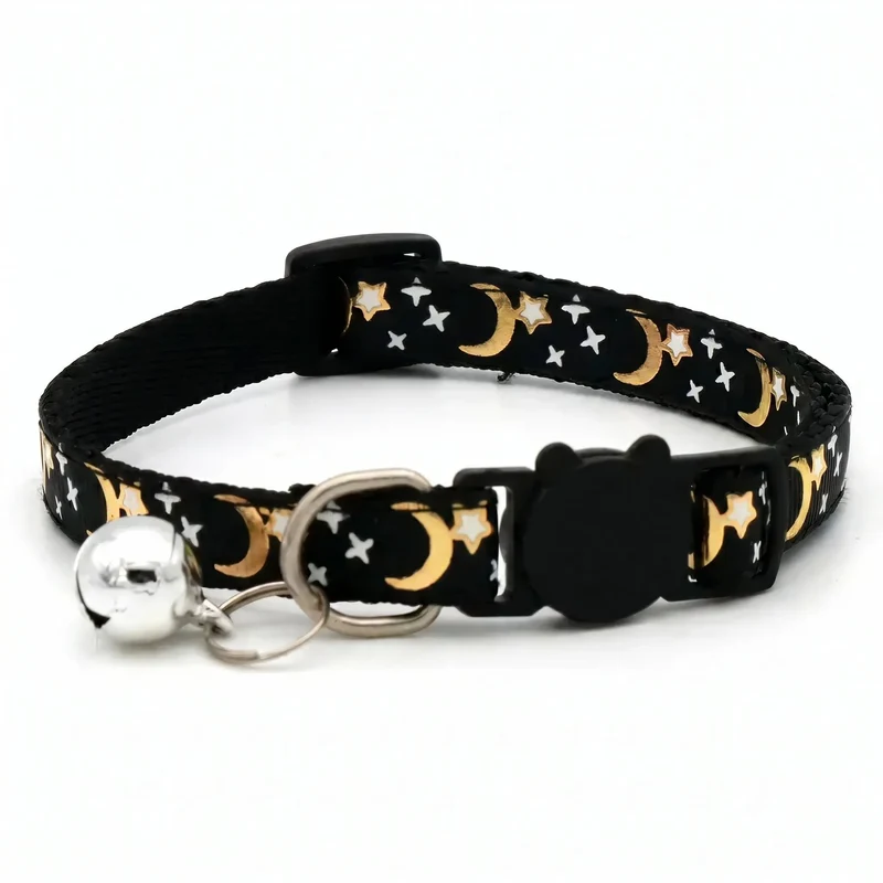 Collier pour Chat Lune Etoile avec Clochette