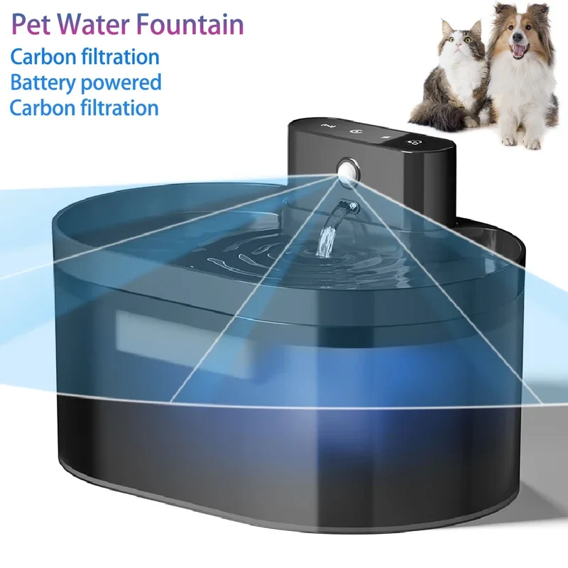 Fontaine à eau pour chat sans fil avec capteur "Source Luna"