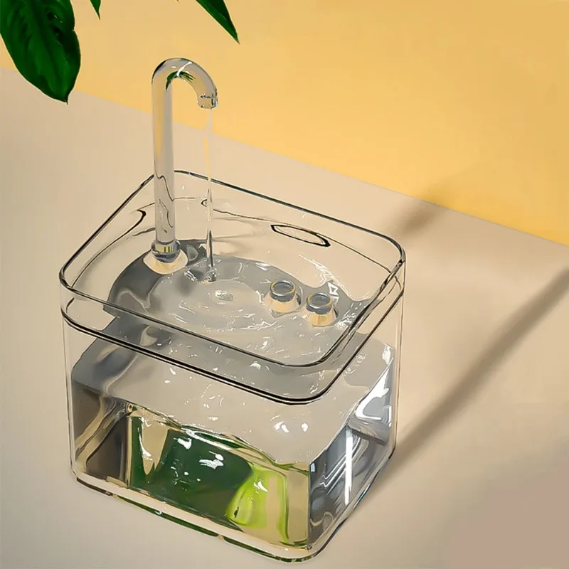 Fontaine à eau pour chat transparente avec filtration "Cristal Source"