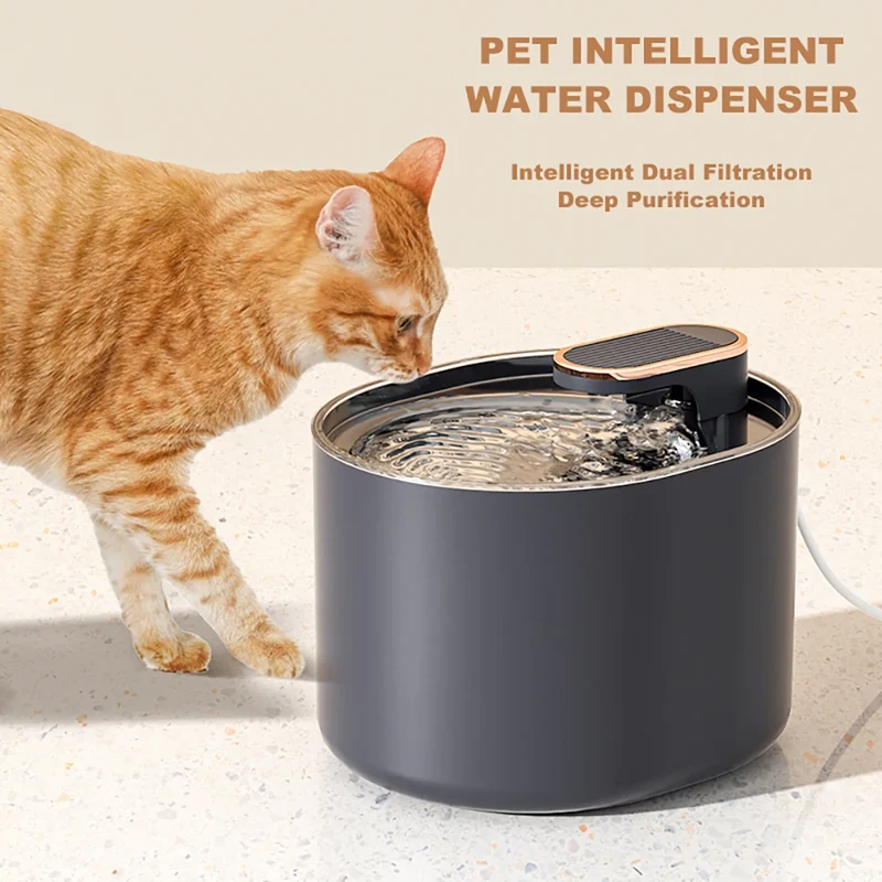 Fontaine à eau pour chat 3L automatique ultra silencieuse avec LED "Ondine"