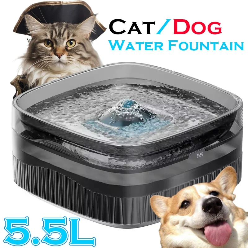 Fontaine à eau pour chat et chien 5.5L grande capacité "Grande Rivière"