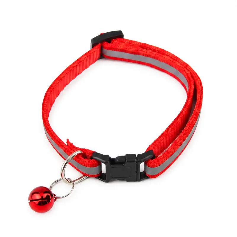 Collier Chat Anti Étranglement Réfléchissant avec Clochette