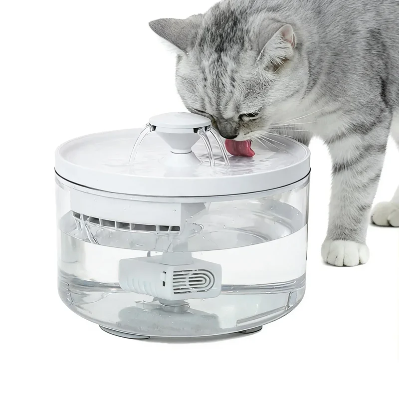 Fontaine à eau pour chat design silencieuse 1,8L "Clair de Source"