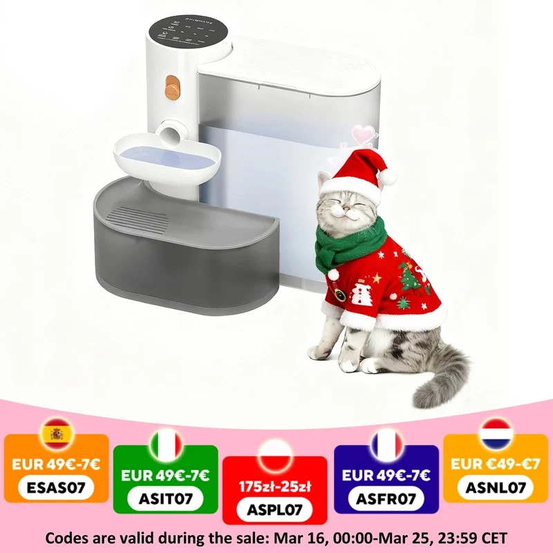 Fontaine à eau pour chat sans fil 3L intelligente et silencieuse "Source Libre"