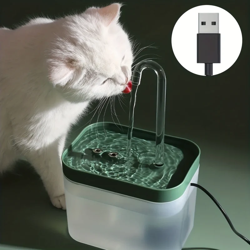 Fontaine à eau pour chat silencieuse avec filtration continue "Source Zen"