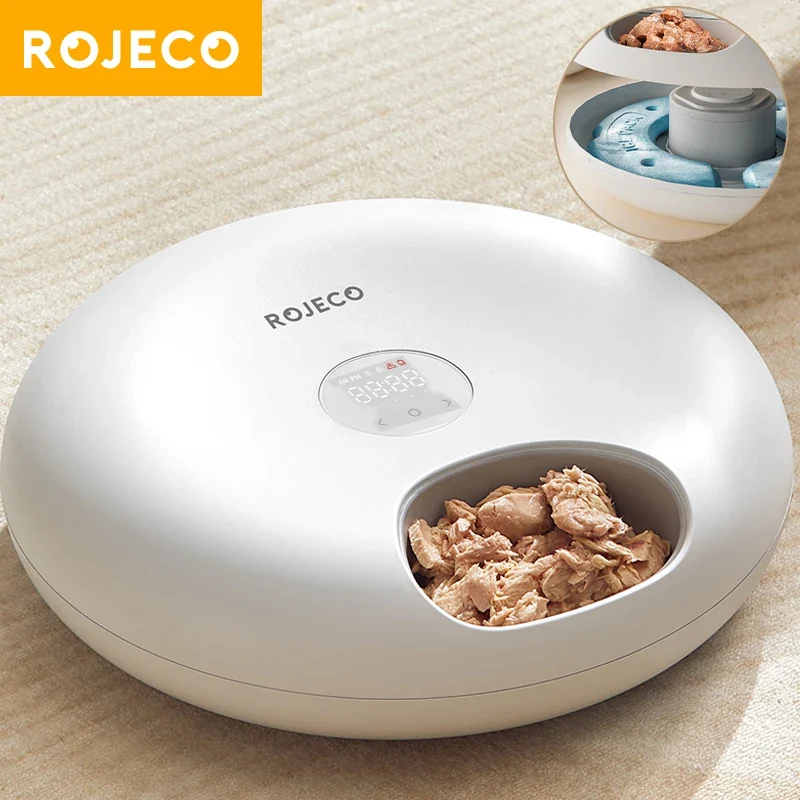 Distributeur automatique de 6 repas pour chat, adapté à tout type de nourriture "MiaouChef"