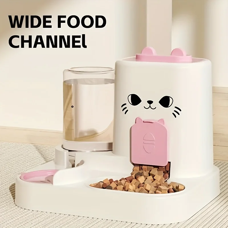 Distributeur nourriture & eau "Miaou Duo" – Grande capacité