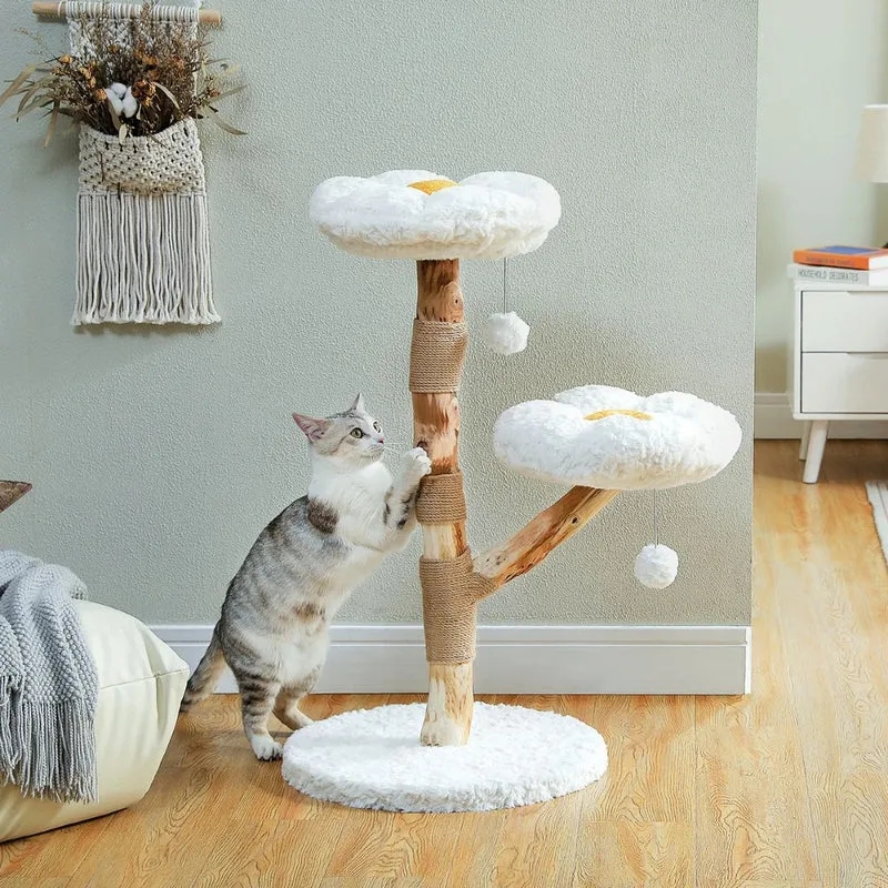 Arbre à chat en bois | PurrFloral™