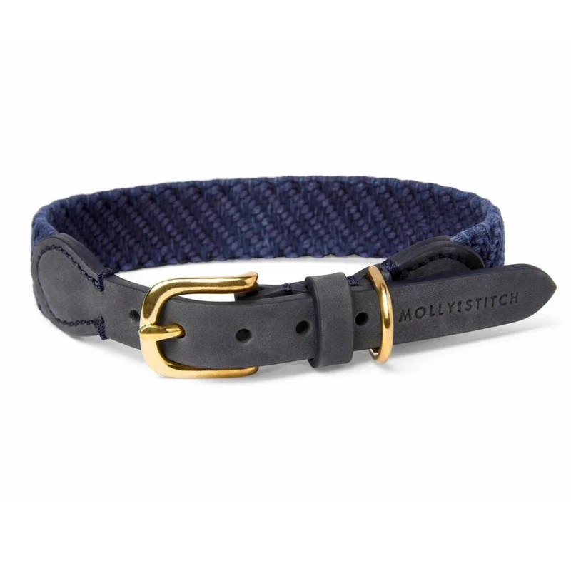 Collier pour chien artisanal en cuir et coton - PATAGONIE