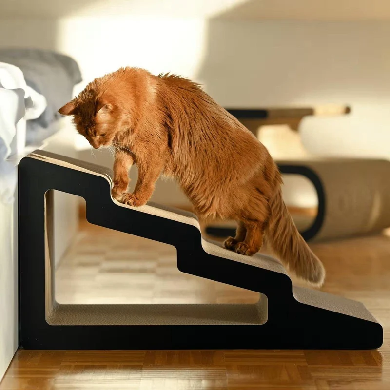 Escalier design premium pour chat en carton - Modèle KAIDAN