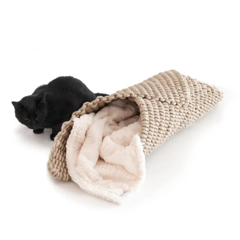 Cabane pour chat en jute naturel tissé à la main - Modèle CANNOLO