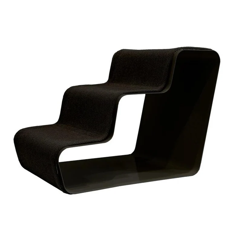Escalier design pour chien en acier poudré et tapis amovible - Modèle DOGBEAM 3 MARCHES