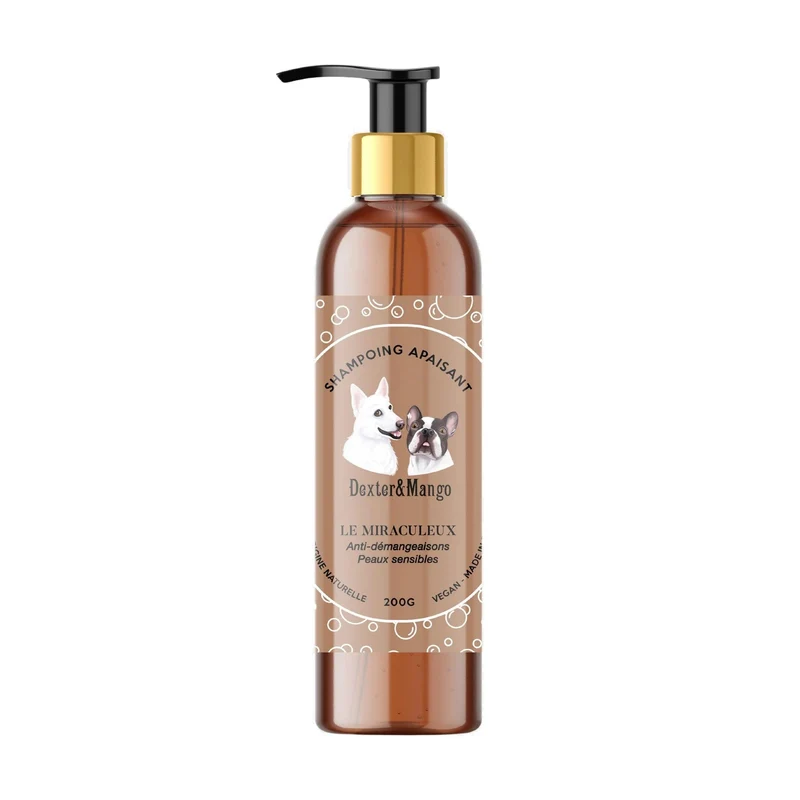 Shampoing apaisant purifiant anti démangeaison pour chien - Modèle LE MIRACULEUX