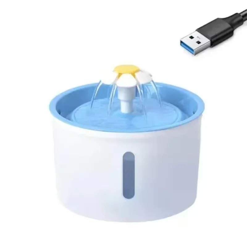 Fontaine à eau fleur pour chat 1.6L avec filtration et débit fleur "Fleur d’Eau"