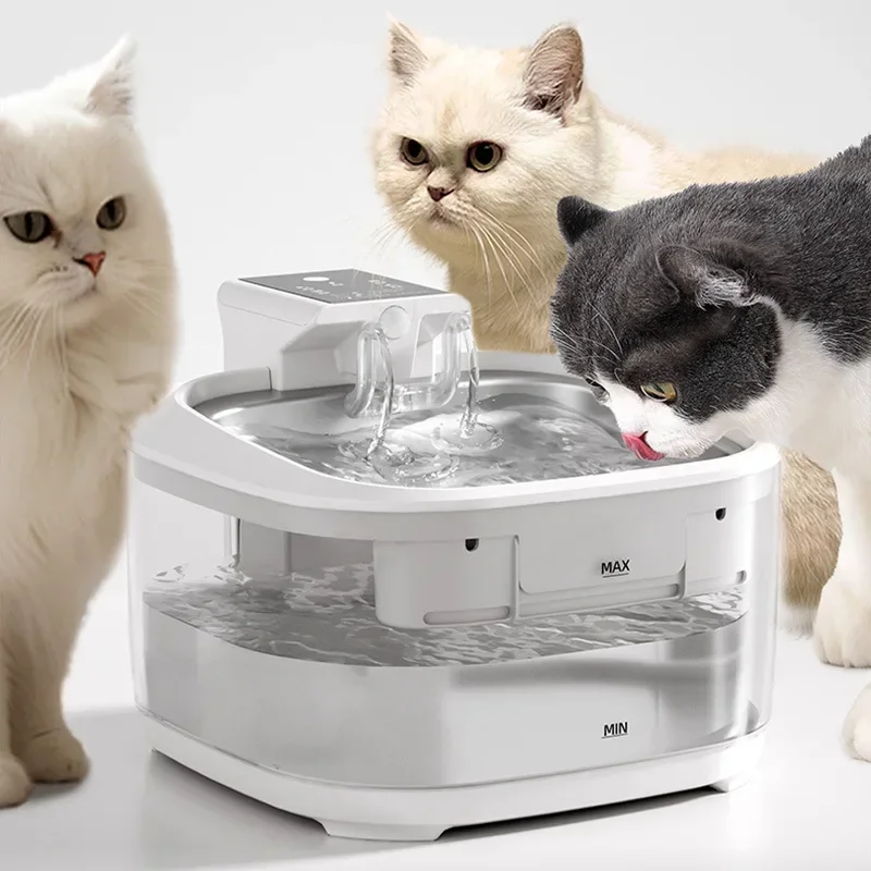 Fontaine à eau chat sans fil 4,5L "HydraZen Flow" Modèle WirelessSense
