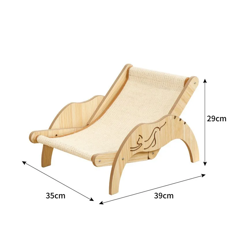 Katzenliege aus Holz - Modell „RelaxPaws“