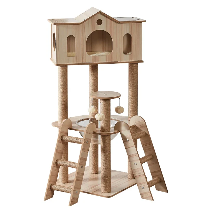 Katzenbaumhütte aus Holz – Modell „CabaneCat“