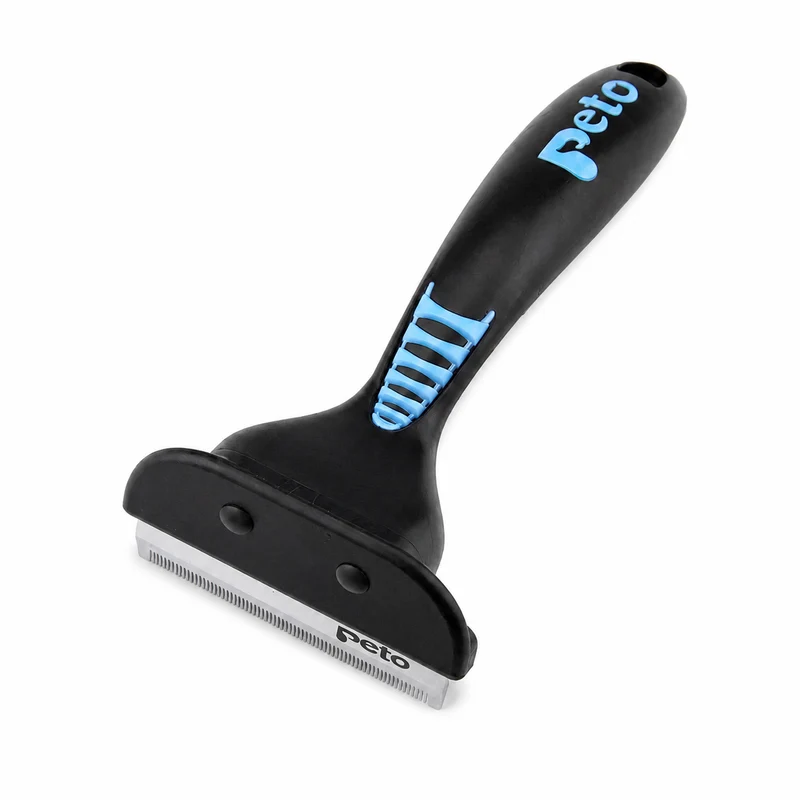 Brosse de toilettage en plastique en forme de rasoir pour chat
