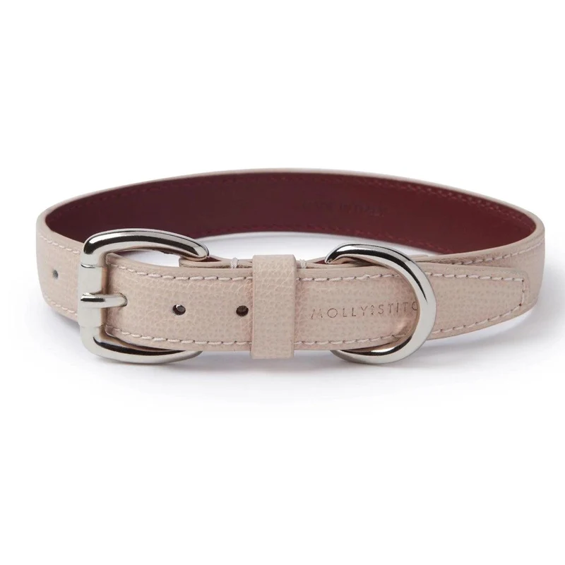 Collier premium pour chien en cuir italien bicolore - Modèle TUSCAN