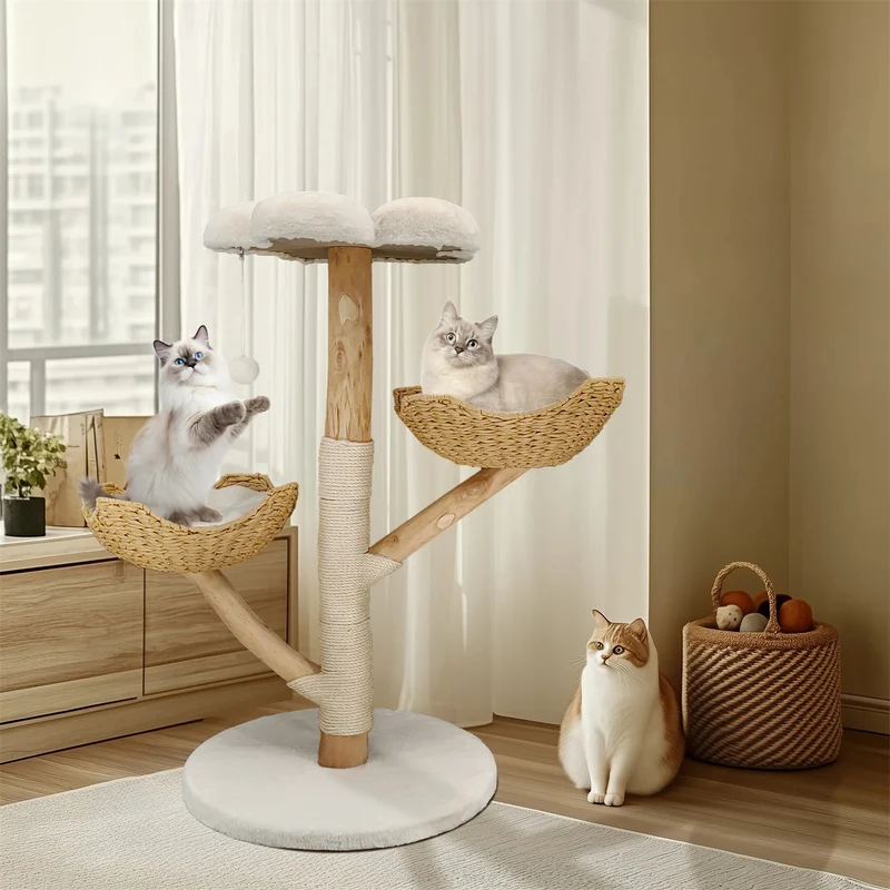 Designer-Kratzbaum aus Massivholz – Modell SkyNest