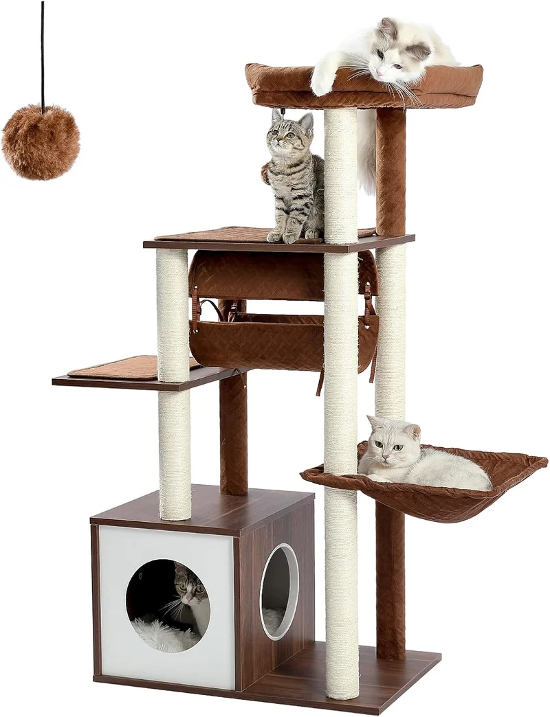 Designer-Kratzbaum aus Holz – Modell CozyWood