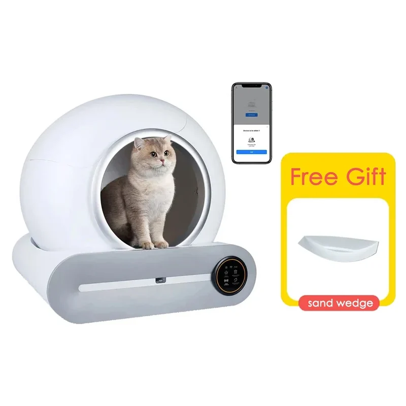 Bac à litière automatique connecté – Modèle "SmartClean Capsule Pro"