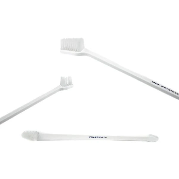 Animora - Brosse à Dent Double Têtes - Chat et Chien
