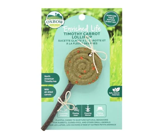 Oxbow - Enriched Life - Gâterie à Mâcher pour Rongeur - Sucette aux Carottes