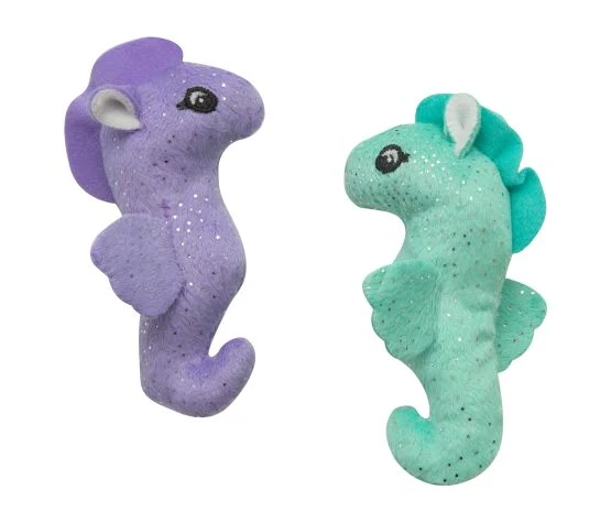 Snugarooz - Jouet pour Chat - Hippocampes Avec Herbe à Chat - Paquet de 2 - 4''