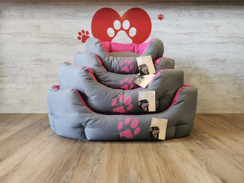 Lit d'Été - Super Confort - Imperméable - Rose et Gris - Chat et Chien