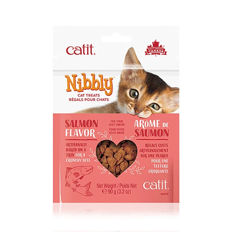 Catit - Nibbly - Gâteries Croquantes - Saumon - Chat