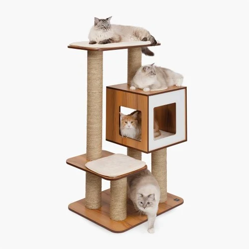 Meuble Catit Vesper Base Géante - Noyer - 89 x 64 x 133 cm