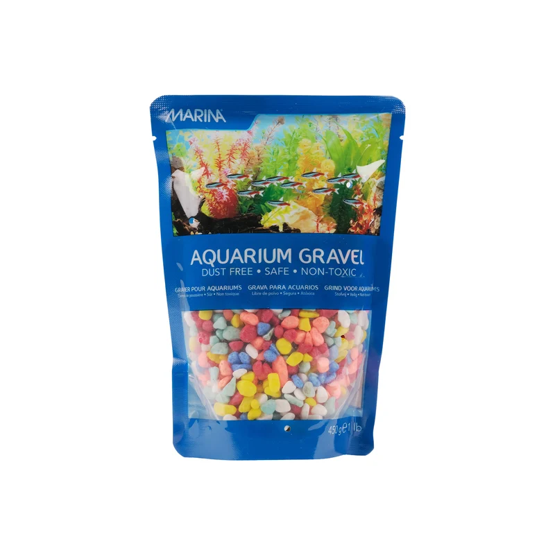 Marina Decorative Aquarium Gravel, Rainbow, 450 g (1 lb)