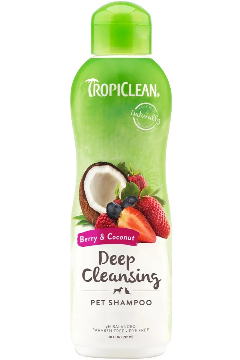 Tropiclean Shampoing - Nettoie en profondeur au baies et à la noix de coco 592mL