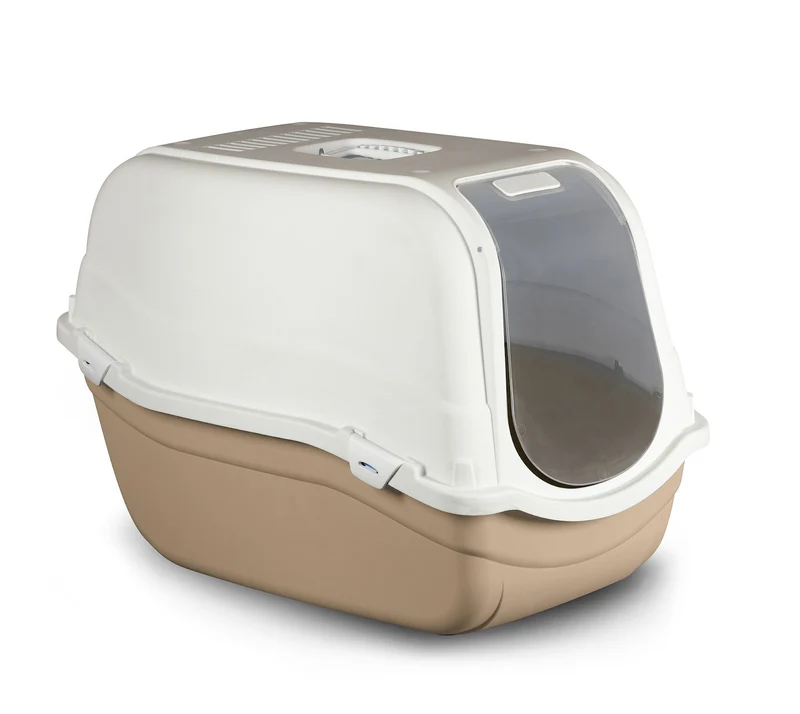 BERGAMO ROMEO Bac Litière Dome Maxi Beige & Crème