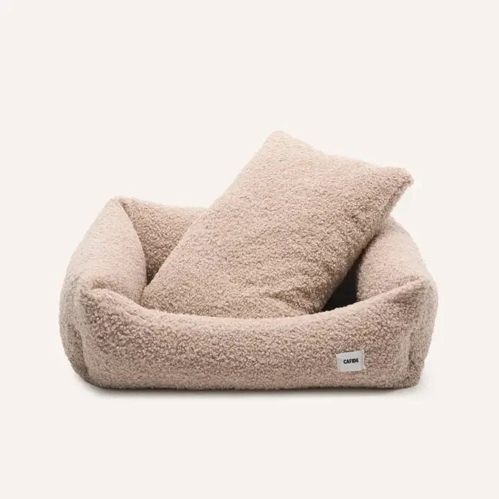 Lit pour chien en bouclette beige - Snozy