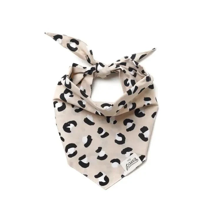 Bandana pour chien en coton – Motif Léopard chic