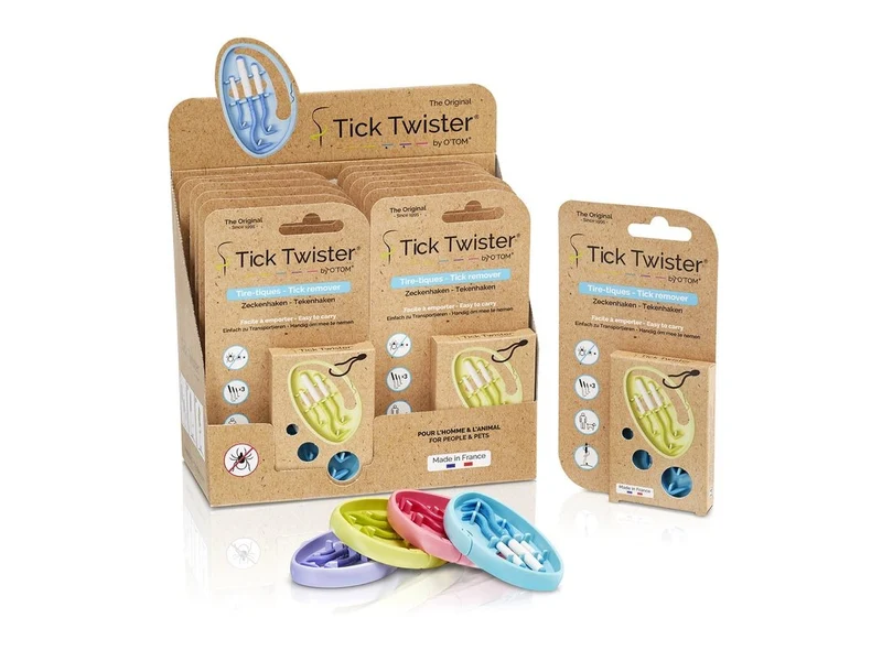 Clipbox Tick Twister® – Tire-tiques avec Clip Ceinture pour Chien, Chat et Humain