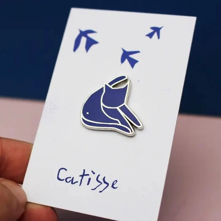 Pin's chat Catisse Blue Cat en émail