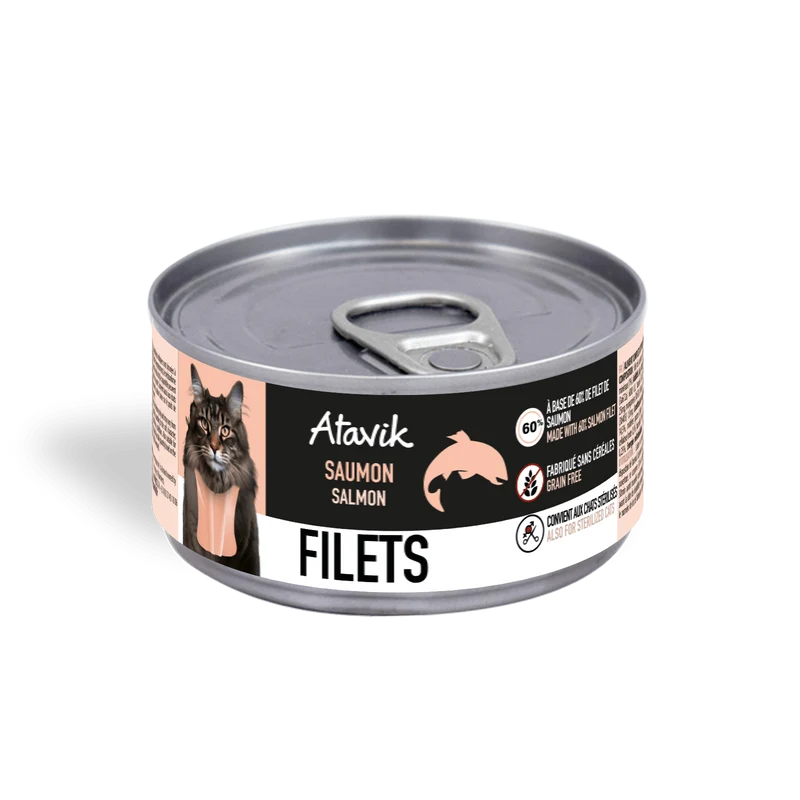 Pâtée pour chat - Filets de saumon 70g