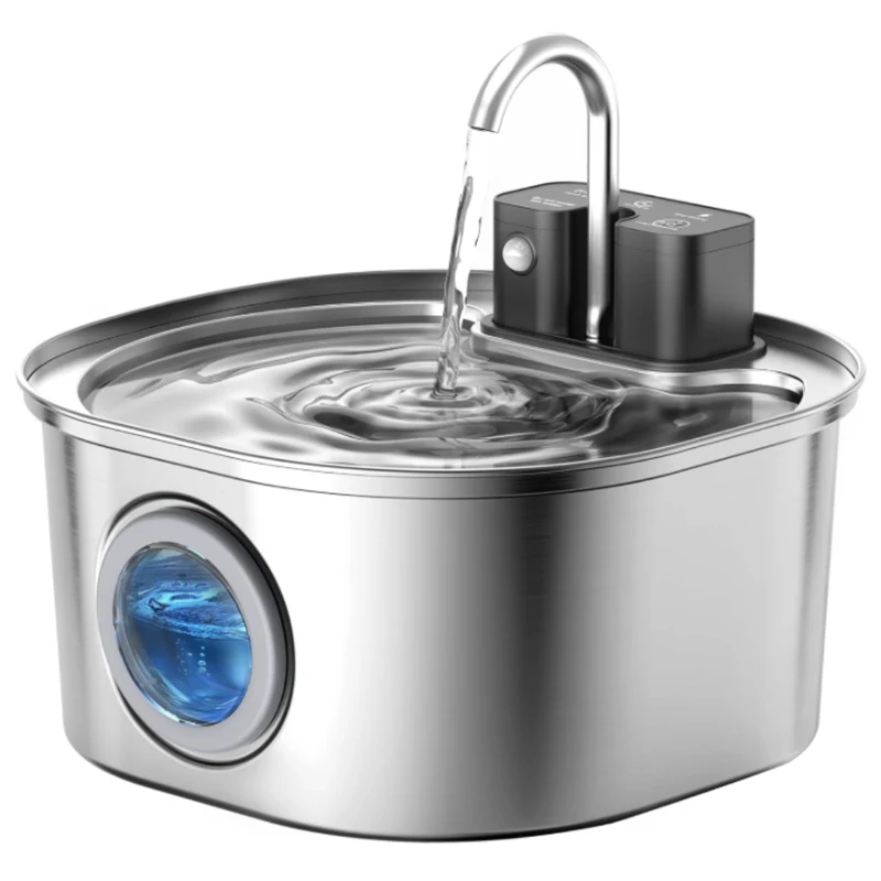Fontaine à eau pour chat inox 3.2L