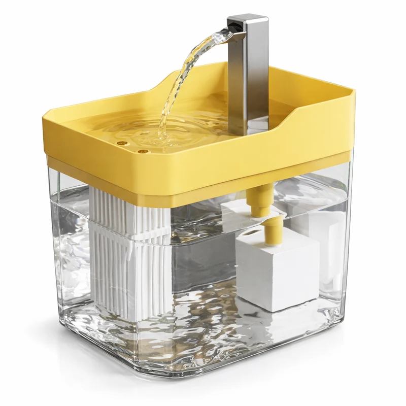 Fontaine à eau pour chat 1,5 L USB plastique transparente
