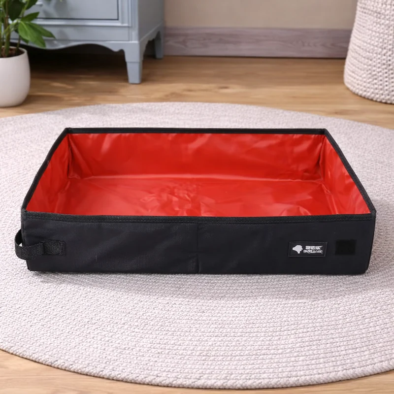 Bac à litière pliable pour chat en nylon