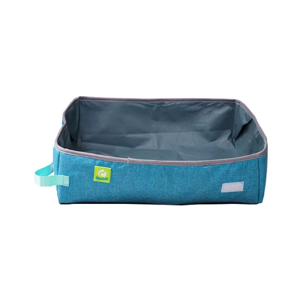 Bac à litière pliable pour chat en tissu Oxford